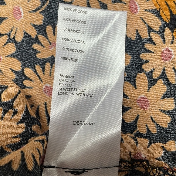 Free People Electric Daisy Mini Dress Sleeveless Pockets Orange Black 12 New - Picture 10 of 10